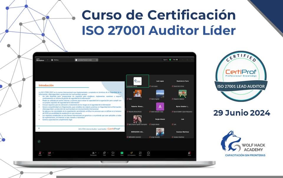 Evidencia visual de ISO 27001 Auditor Líder